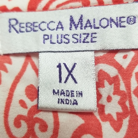 Rebecca Malone blouse, tie neckline NWT - Picture 5 of 5